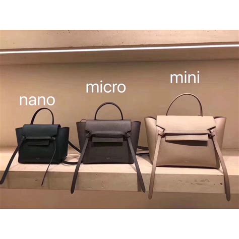 celine nano brown|celine nano vs micro.